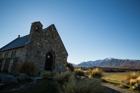 THE CHURCH OF THE GOOD SHEPHERD LALE TEKAPOの写真素材