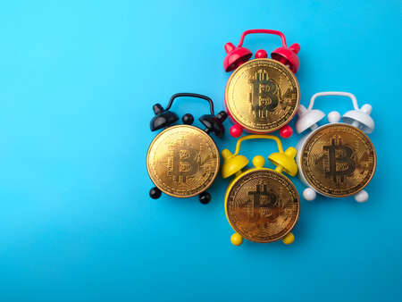 Top view wooden house with word SAVE RISK on wooden background.の写真素材