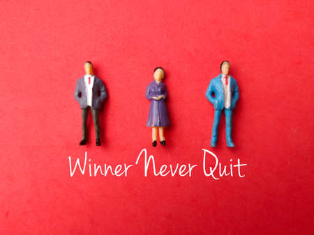 Top view miniature people with text Q AND A on white backgroundの写真素材