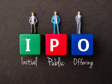 Top view miniature people with text Q AND A on white background
