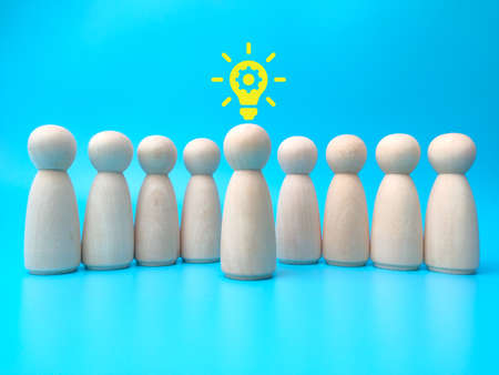 Stock word made of square letter word on wooden backgroundの写真素材