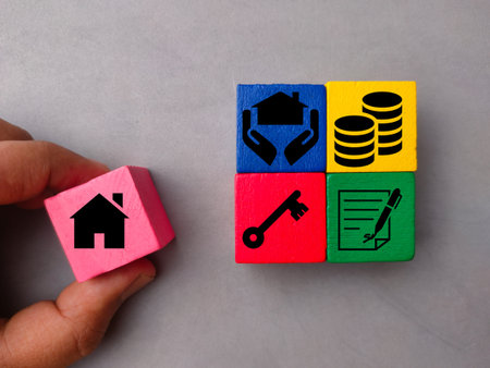 Banknotes and graph growing up on blue background. Movement, growth and progress conceptの写真素材