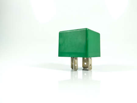 Malaysia, Perak, 5 July 2021: Aircond fan relay isolated on white background.の写真素材