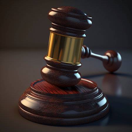 Illustration of gavel 3d full hd 8k. Law conceptの素材
