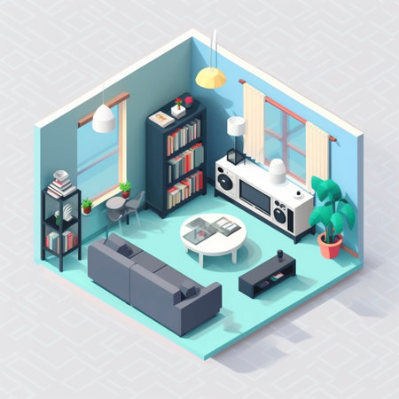 Illustrations of a 3d interior design with sofa perspective white furniture 3d conceptの素材