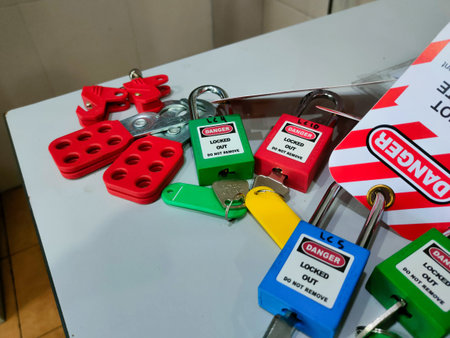 Closeup Loto Kit Mechanical on a table in laboratory room.