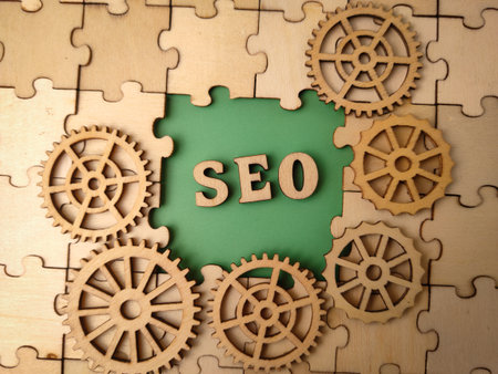 The image visually represents the concept of Search Engine Optimization SEO.の写真素材