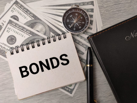 Financial concept ofÂ bonds, which are debt instruments used to raise capital by governments or corporations.の写真素材