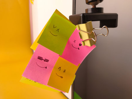 This image features a collection of bright, multi-coloredÂ sticky notesÂ with various...