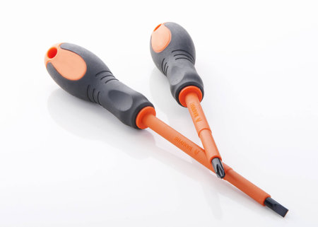 safety tools electrical isolate on white