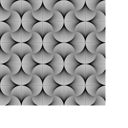 Abstract of repeated pattern of spiral square with black stroke.のイラスト素材