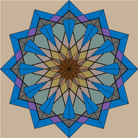An abstract of Islamic geometric pattern based on repeated of basic geometry shape.のイラスト素材