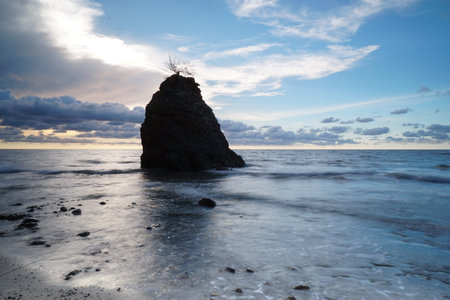 Beautiful beach borneo at sunset, Sabah