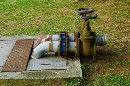 The large pumping and delivery of water to homes / water supply pipeline.
