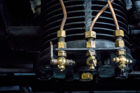 Vintage and old transportation concept. Train is one of the oldest mass transportation.の写真素材