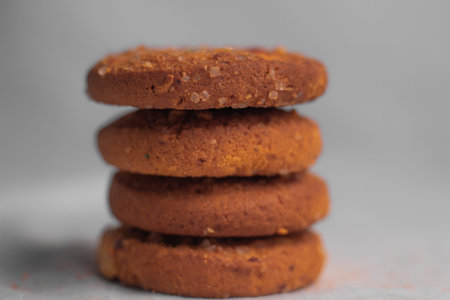 wheat cookies arranged in pile
