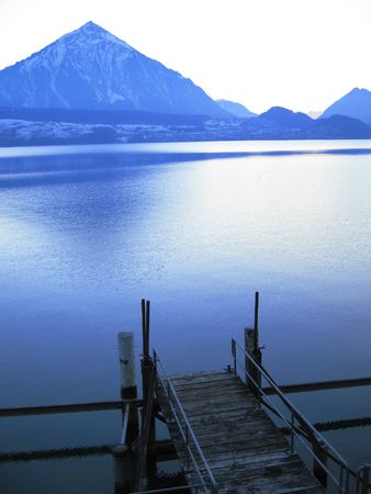 Niesen Mountain Switzerlandの写真素材
