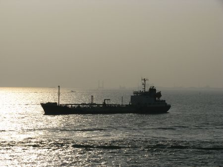 waiting in the harbourの写真素材