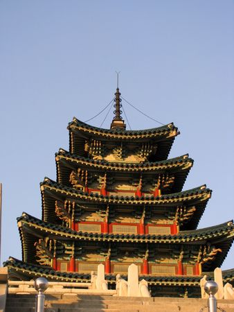 pagoda in seoulの写真素材