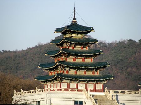 pagoda in seoulの写真素材