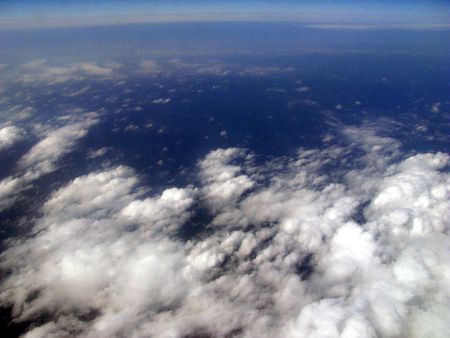 view from the airplaneの写真素材