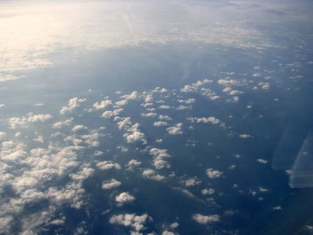 clouds in the skyの写真素材