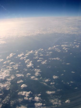 horizon in the backgroundの写真素材
