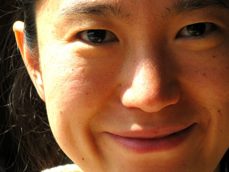 young pretty korean woman face