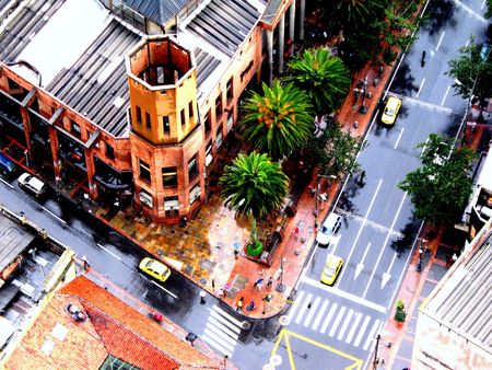 view of the city of bogotaの写真素材