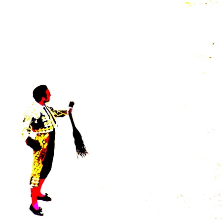 bullfight in nimes in franceの写真素材