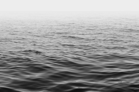 Black and white fog sea backgroundの写真素材
