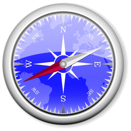 detailed compass, conceptual travel vector illustrationのイラスト素材