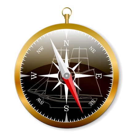 naval compass, conceptual pix travel illustrationのイラスト素材