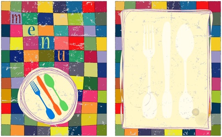 Menu card design template, free copy spaceのイラスト素材