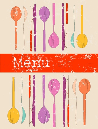 menu card, design template, free copy, space, illustrationのイラスト素材