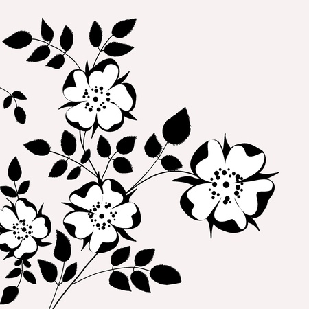 artificial flowers, vintage style designのイラスト素材