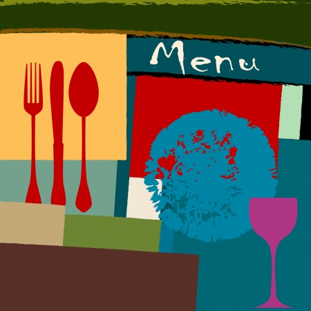 menu card design template for restaurant, copy spaceのイラスト素材
