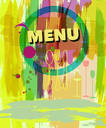 Menu design, vector illustration, free copy spaceのイラスト素材