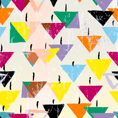 seamless pattern background, with strokes, splashes and trianglesのイラスト素材