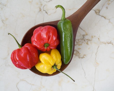 hot bell pepper, free copy spaceの写真素材