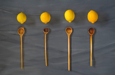 lemons and wooden spoons