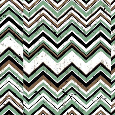 zigzag pattern background, retro/vintage style, with strokes and splashesのイラスト素材