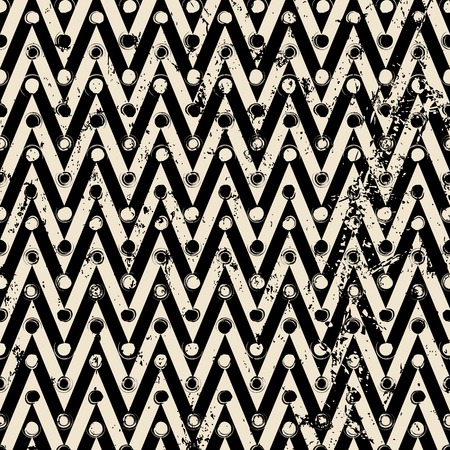 abstract geometric background pattern, with triangles/zigzag, circles, strokes and splashesのイラスト素材