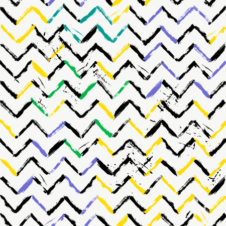 abstract background, with strokes and splashes, zigzag patternのイラスト素材
