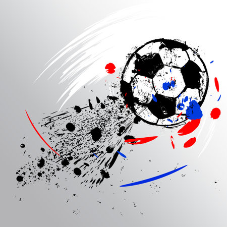 soccer / football, design template, free copy space, with soccer ballのイラスト素材