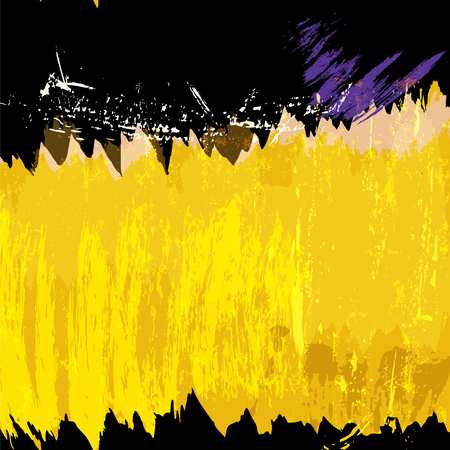 Dark background with yellow paint stroke free copy space, vectorのイラスト素材