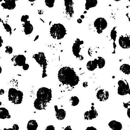 seamless background pattern, with splashes, black and white
