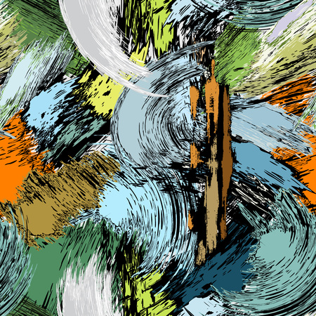 abstract background composition, with paint strokes and splashes, seamlessのイラスト素材