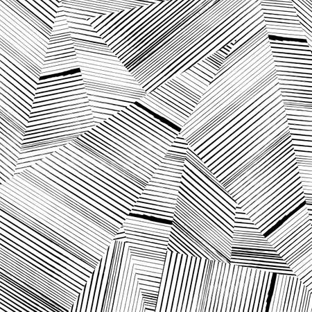 abstract geometric pattern background, with paint strokes and splashes, black and whiteのイラスト素材