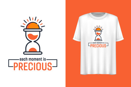 Time t-shirt design , typography t-shirt designのイラスト素材